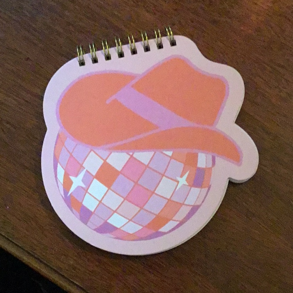 Cowboy disco ball notepad